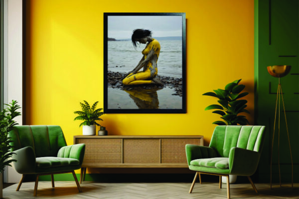 Quadro Mulher Arvore Praia