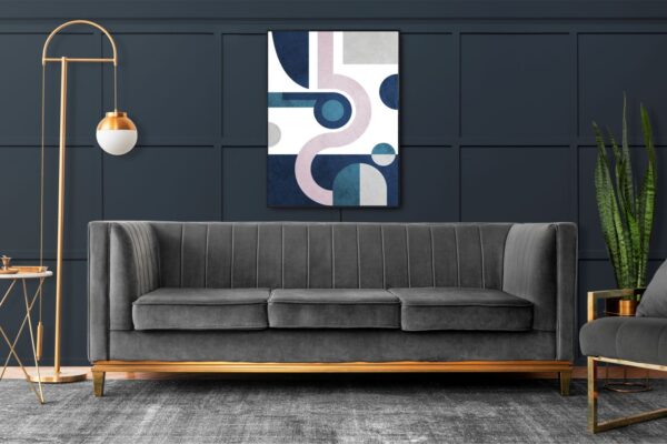 Quadro Abstrato Azul e Rosa - Imagem 3